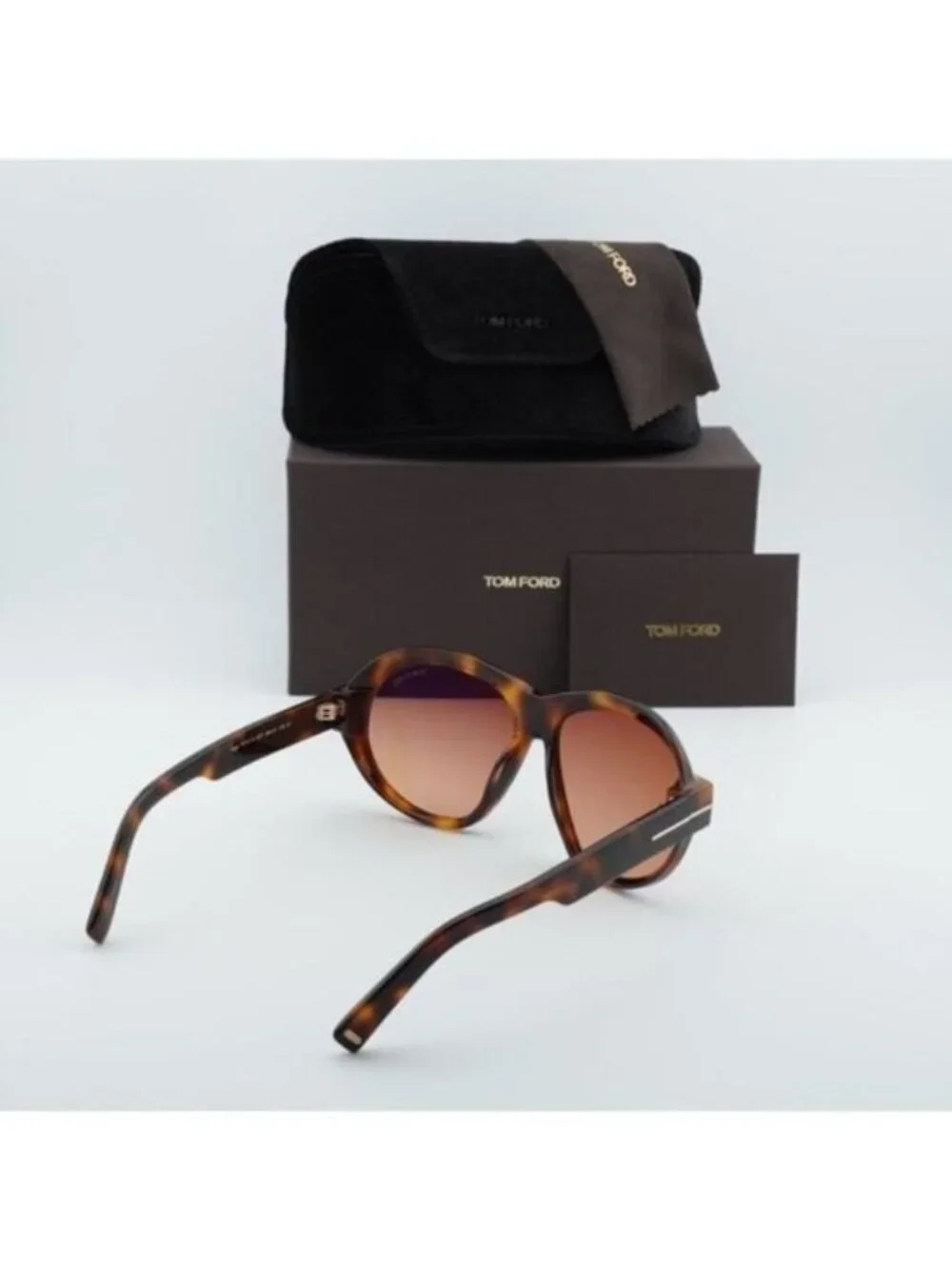 Tom Ford FT1113 53T Inger Geometric Sunglasses - Blonde Havana/Bordeaux